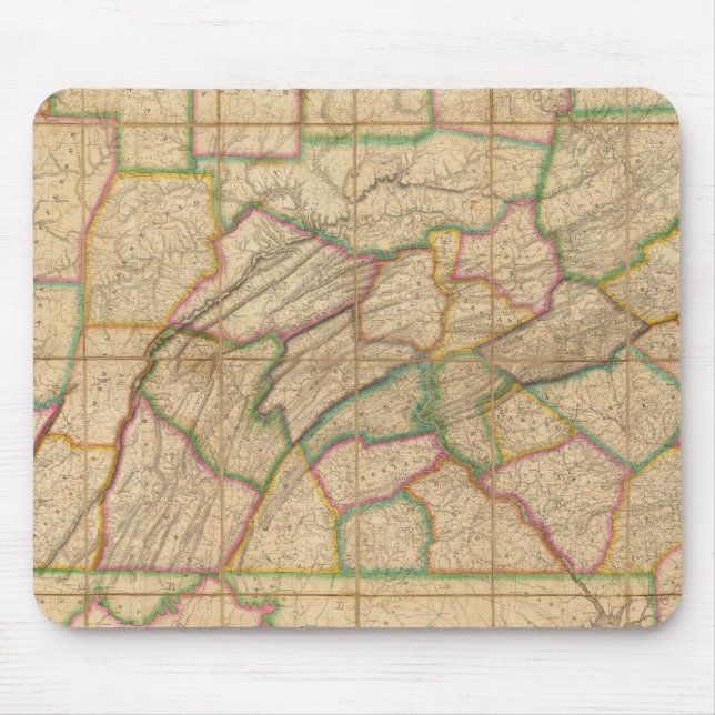 Karte von Pennsylvania Mousepad (Vorne)