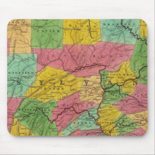 Karte von Pennsylvania, New Jersey und Delaware Mousepad