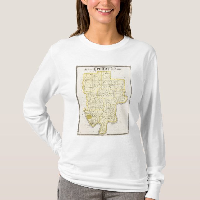 Karte von Perry County T-Shirt (Vorderseite)