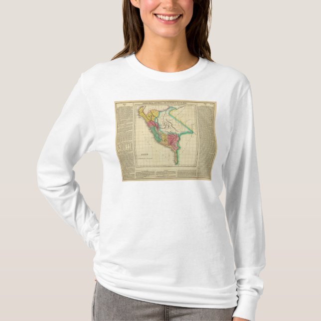 Karte von Peru T-Shirt (Vorderseite)