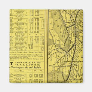 Karte von Pittsburgh und Western Railway Magnet