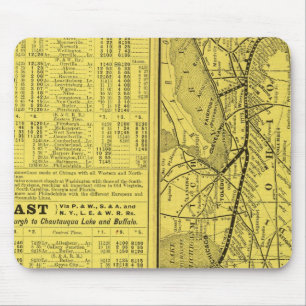 Karte von Pittsburgh und Western Railway Mousepad