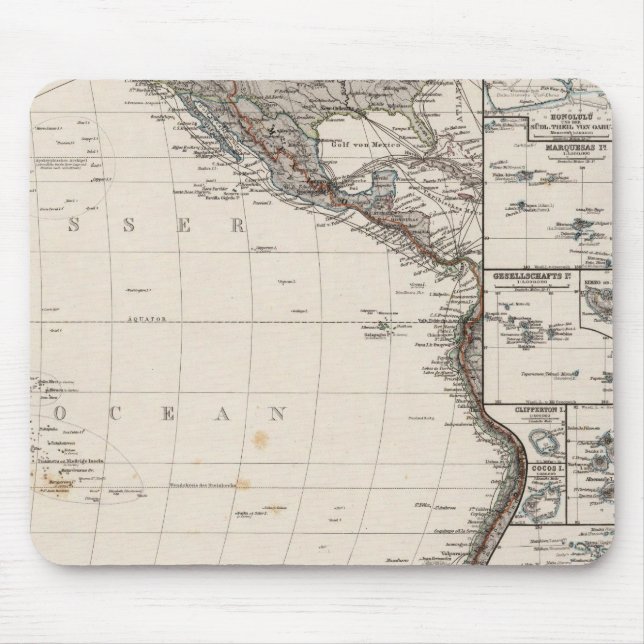 Karte von Polynesien Mousepad (Vorne)