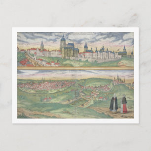 Karte von Prag, von "Civitates Orbis Terrarum" von