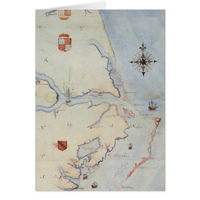 Karte von Raleighs Virginia (Vorne)