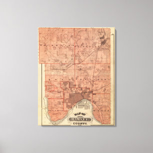 Karte von Ramsey County, Minnesota Leinwanddruck