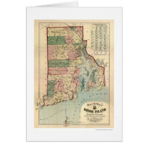 Karte von Rhode Island u. Providence-Plantagen