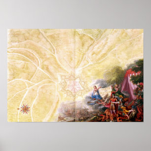 Karte von Rocroi, aus "Atlas de Louis XIV" Poster