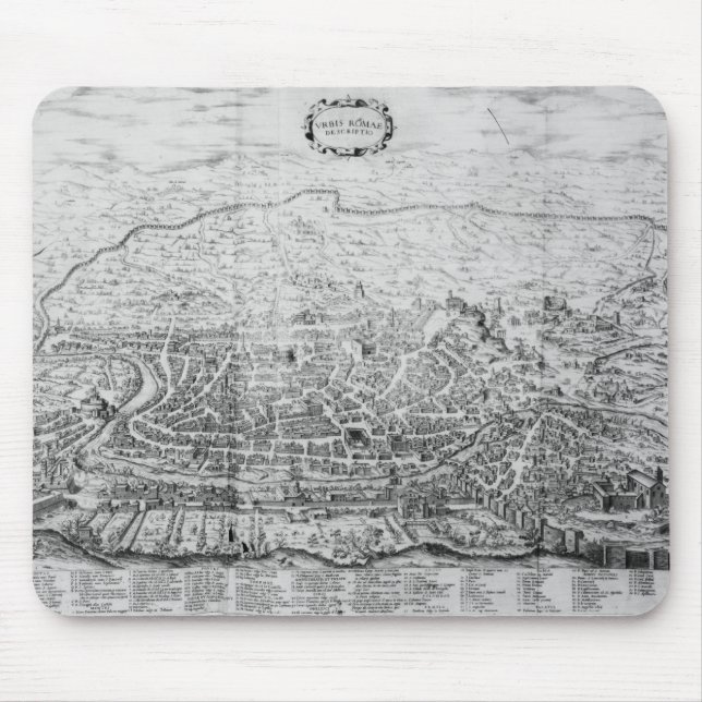 Karte von Rom Mousepad (Vorne)