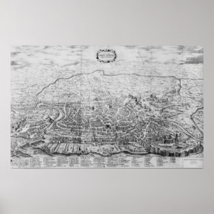 Karte von Rom Poster