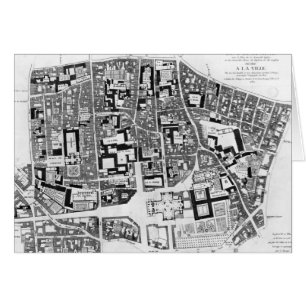 Karte von Sainte-Genevieve Bereich, Paris, 1756