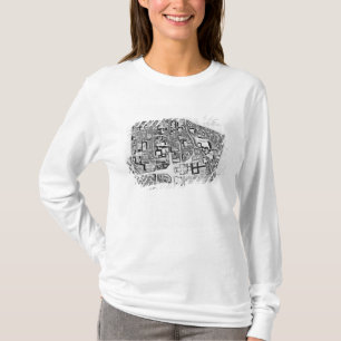 Karte von Sainte-Genevieve Bereich, Paris, 1756 T-Shirt