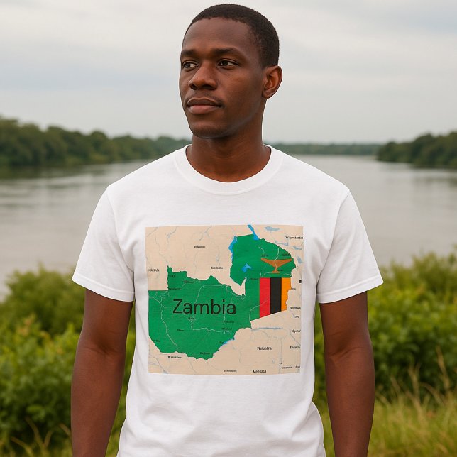 Karte von Sambia T-Shirt (Von Creator hochgeladen)