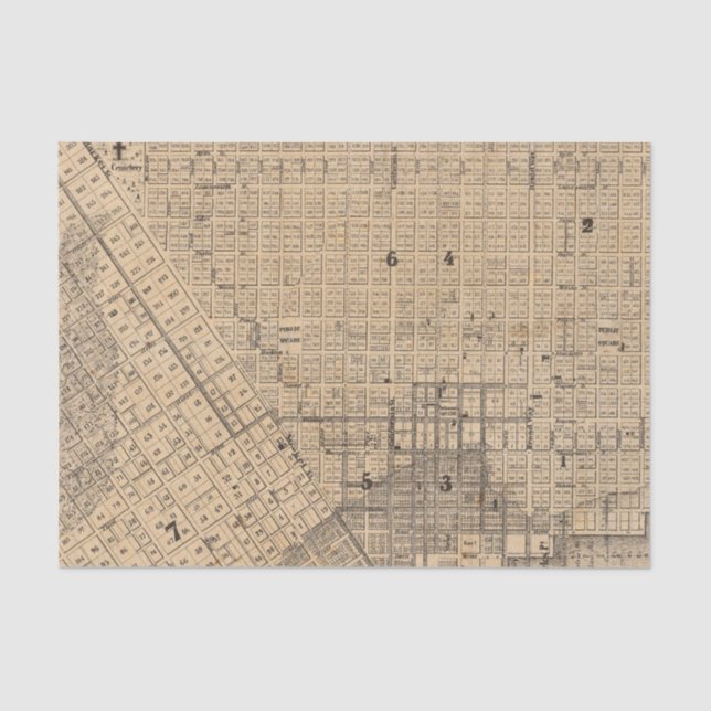 Karte von San Francisco Seidenpapier (Vorderseite)