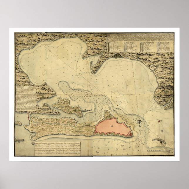 Karte von San Juan, Puerto Rico 1785 Poster (Vorne)