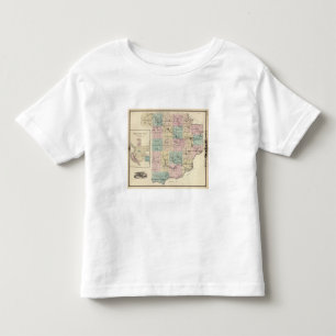 Karte von Sauk County und Kilbourn Stadt Kleinkind T-shirt