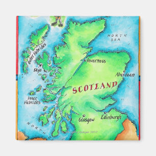 Karte von Schottland Magnet