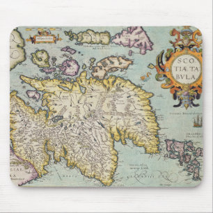 Karte von Schottland Miliaria Scotia Mousepad