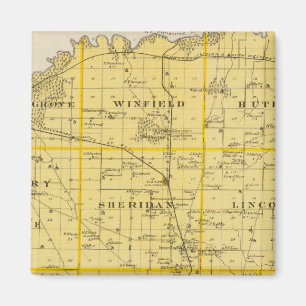 Karte von Scott Landkreis, Staat von Iowa Magnet