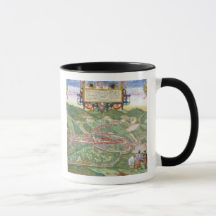 Karte von Serravalle, von 'Civitates Orbis Tasse