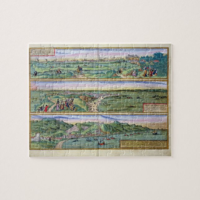 Karte von Sevilla, von Cadiz und von Màlaga, von Puzzle (Horizontal)