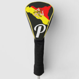 Karte von Sizilien mit Trinacria-Symbol Hoodie Golf Headcover