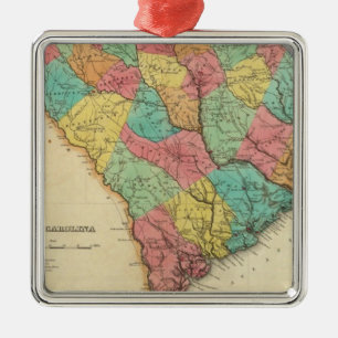 Karte von South Carolina Ornament Aus Metall