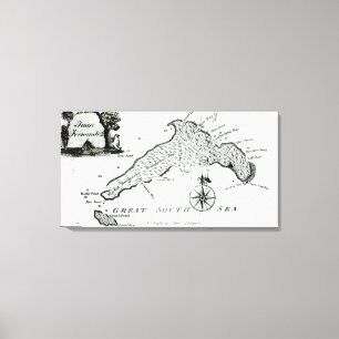 Karte von South- Pacificinsel, 1800 Leinwanddruck