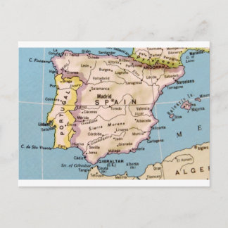 Karte von Spanien Vintage-Design