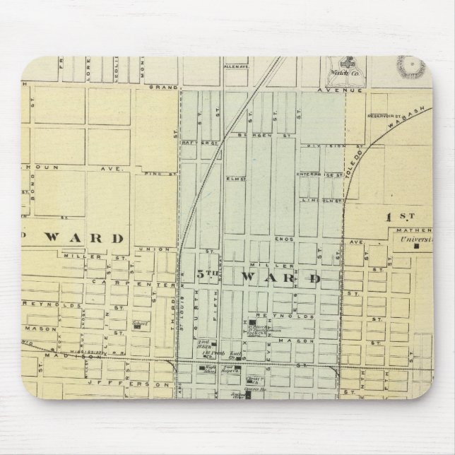 Karte von Springfield City Mousepad (Vorne)