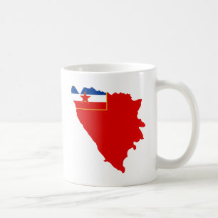 Karte von SR Bosnien und Herzegowina 1945 Kaffeetasse