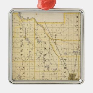 Karte von St- JosephLandkreis Silbernes Ornament