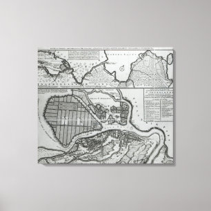 Karte von St.Petersburg, c.1750 Leinwanddruck