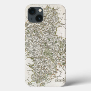 KARTE VON STAFFORDSHIRE, 1793 iPhone 13 HÜLLE