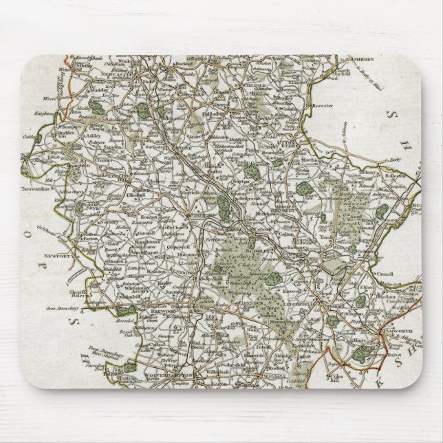 KARTE VON STAFFORDSHIRE, 1793 MOUSEPAD (Vorne)