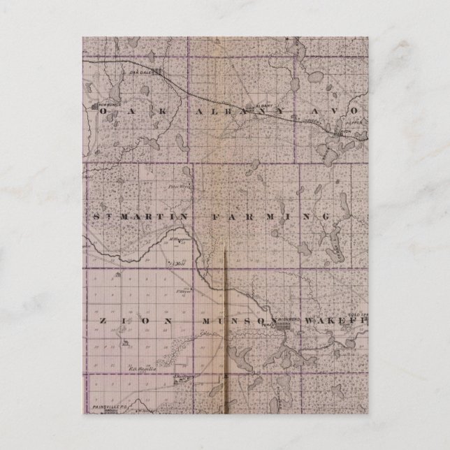 Karte von Stearns Landkreis, Minnesota (Vorderseite)