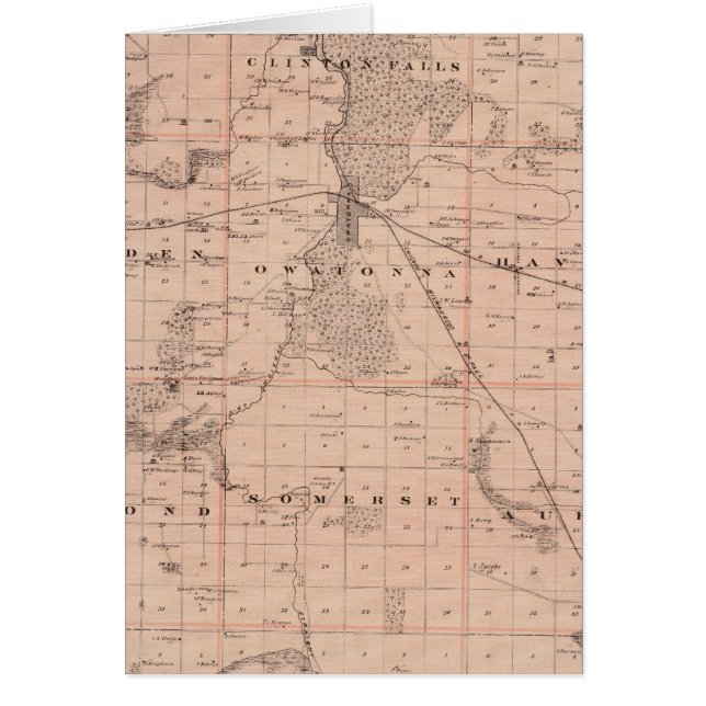 Karte von Steele Landkreis, Minnesota (Vorne)
