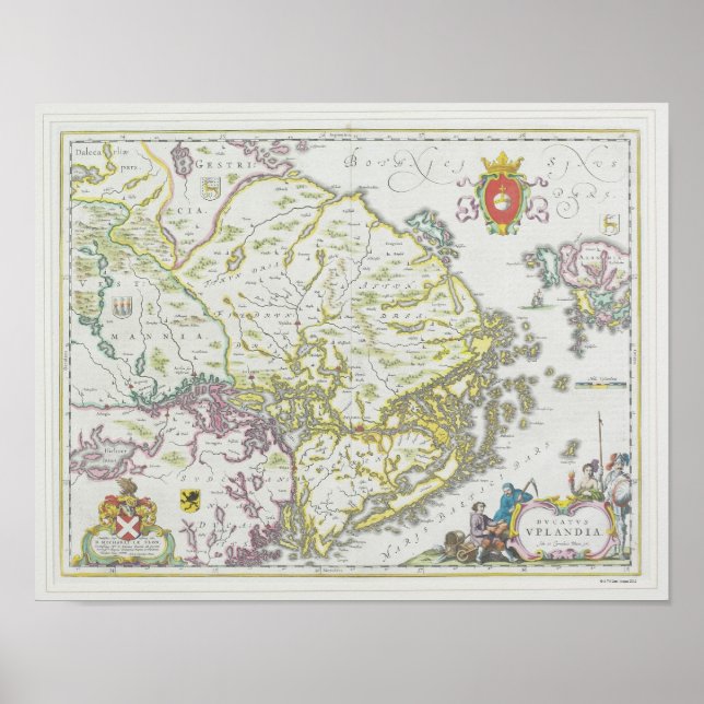 Karte von Stockholm, Schweden Poster (Vorne)