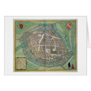 Karte von Straßburg, von 'Civitates Orbis Terraru