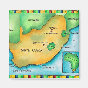 Karte von Südafrika Magnet