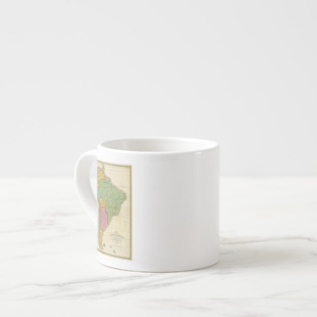 Karte von Südamerika 4 Espressotasse (Vorderseite Links)