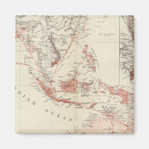 Karte von Südostasien u. von Nordaustralien Magnet