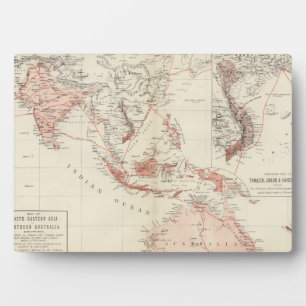 Karte von Südostasien und Nordaustralien Fotoplatte