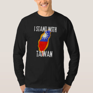 Karte von Taiwan-Flagge Taiwanesische Farben Land  T-Shirt