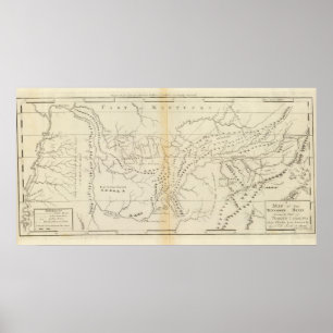 Karte von Tennessee Poster