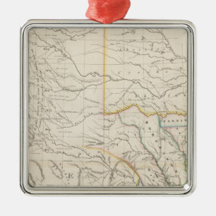 Karte von Texas Ornament Aus Metall