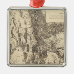 Karte von Utah-Gebiet Ornament Aus Metall