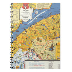 Karte von Vacanes, Quebec, Gaspesie (Kanada) Notizblock