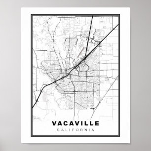 Karte von Vacaville Poster