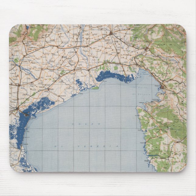 Karte von Venedig, Italien Mousepad (Vorne)